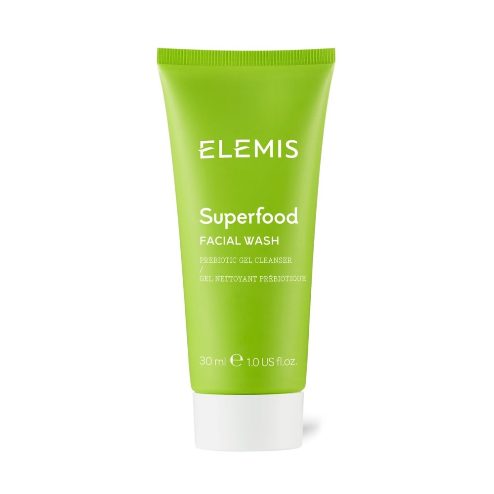 ELEMIS Superfood Facial Wash, 30ml - Revitalizing Daily Prebiotic Gel Wash, Gently Cleanse, Nourish & Balance Skin for Glowing Complexion, Hydrating Facial Cleanser to Remove Grime