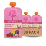 Pumpkin Tree Peter Rabbit Organics Strawberry and Banana Pure Fruit Snack, 4 Ounce (Pack of 36)