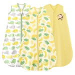Yoofoss Baby Sleep Sack 6-12 Months Wearable Blanket for Babies 100% Organic Cotton 2-Way Zipper TOG 0.5 Toddler Sleeping Sack 3 Pack, Comfy Lightweight Sleep Sacks