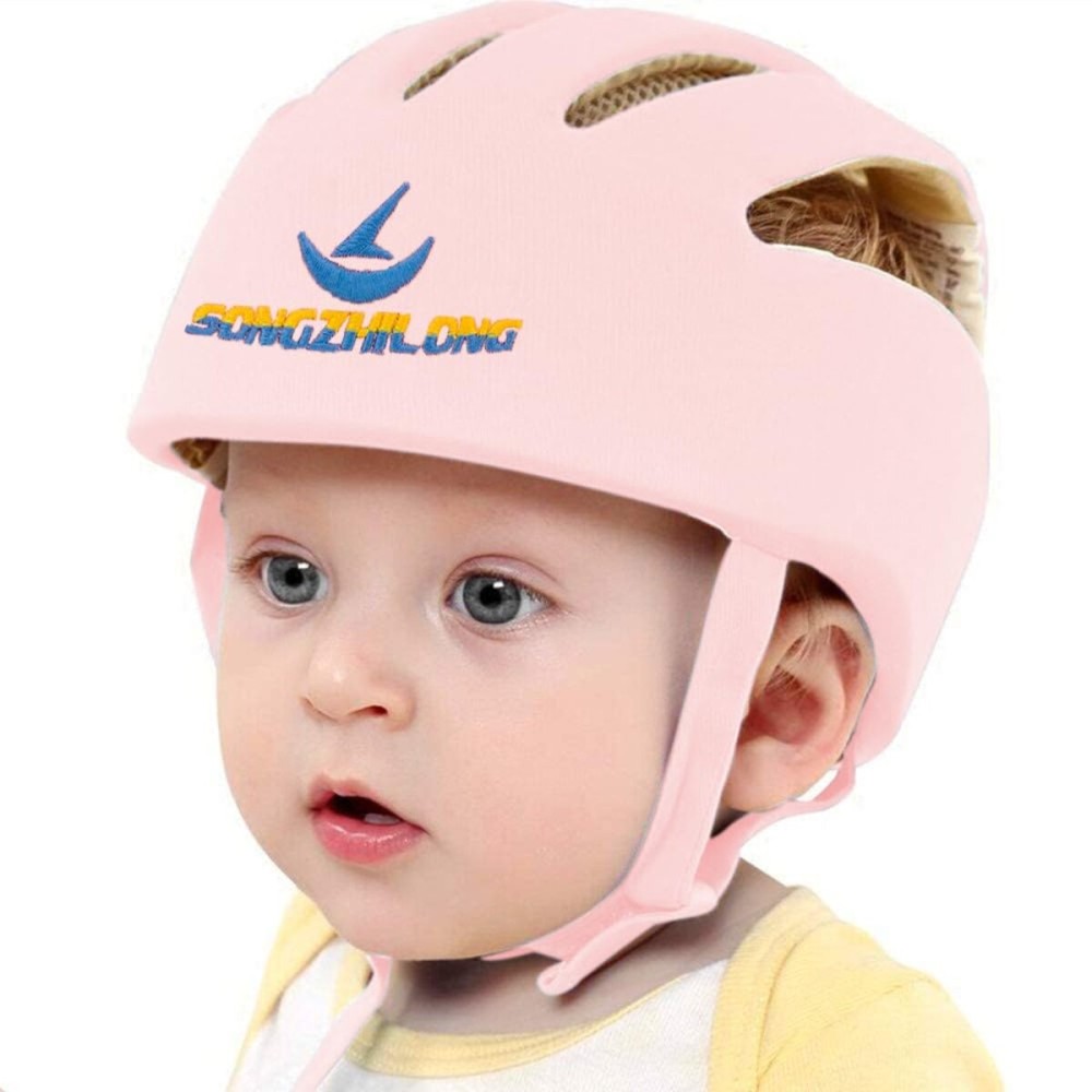 Huifen Adjustable Baby Head Protector, Baby Helmets for Crawling Walking Lightweight Safety Infant Helmet Jumping Running Breathable Hat Infant Essentials Toddler Helmets 6-24 Months (Pink)