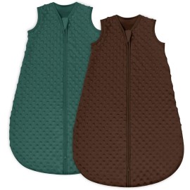 Yoofoss Fleece Baby Sleep Sack 6-12 Months with Plush Dots, TOG 1.5 Baby Wearable Blanket with 2-Way Zipper, Cotton Toddler Sleep Sack Fleece