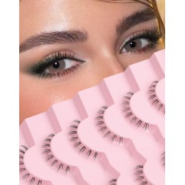 Bottom Lashes Strip Natural Bottom Eyelashes Clear Band FRH-29