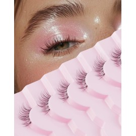 Half Lashes Natural Half Eyelashes Wispy Corner End Lashes HE-25