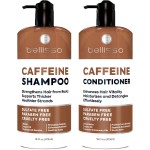 Caffeine Shampoo and Conditioner Set - Volumizing Products for Women and Men - Thickening, Volume Boosting Formula for Thinning and Fine Hair - Sulfate Free, No Parabens - Hydrating, Salon Grade