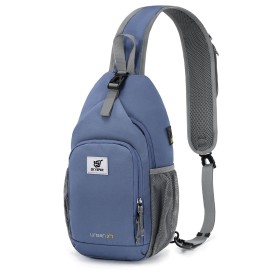 SKYSPER Sling Bag RFID Crossbody Sling Backpack Cross Body Shoulder Bag Travel Hiking Daypack for Women Men(Periwinkle)