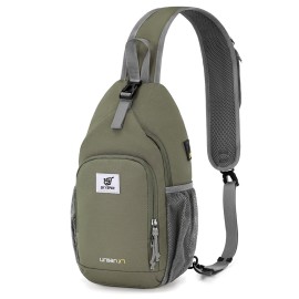 SKYSPER Sling Bag RFID Crossbody Sling Backpack Cross Body Shoulder Bag Travel Hiking Daypack for Women Men(Light Taupe)