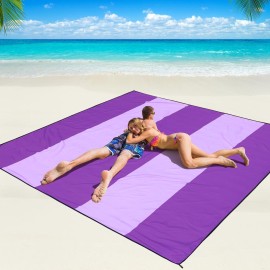 WIWIGO Beach Blanket Waterproof Sandproof Beach Mat 79 X 83/10\'x9\'for 2-8 Adults Quick Drying Outdoor Picnic Mat Beach Accessories for Travel, Camping, Hiking