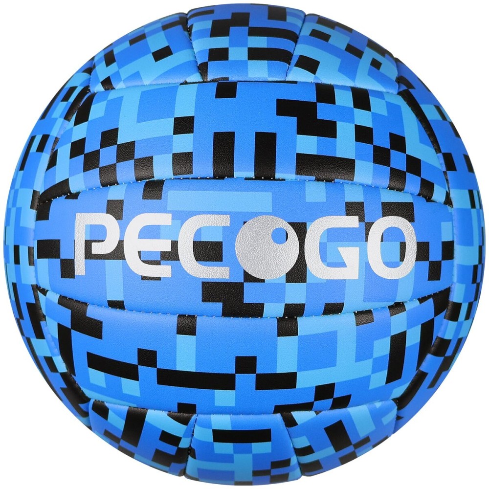 PECOGO Volleyball Size 5 - Soft PU Leather Indoor/Outdoor Ball for Training & Games, Mosaic Blue Design, Ideal for Beginners, Teens & Adults