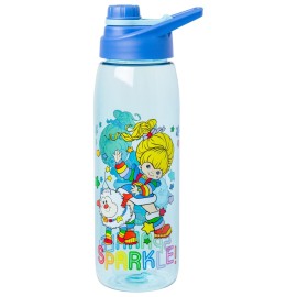 Silver Buffalo Rainbow Brite and Twink Sparkle Water Bottle with Screw-On Lid, 28 Ounces