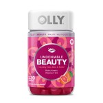 OLLY Undeniable Beauty Gummy, for Healthy Hair, Skin & Nails,* Biotin, Vitamins C & E, Keratin, Chewable Supplement, Grapefruit Flavored, 60 Day Supply - 120 Count