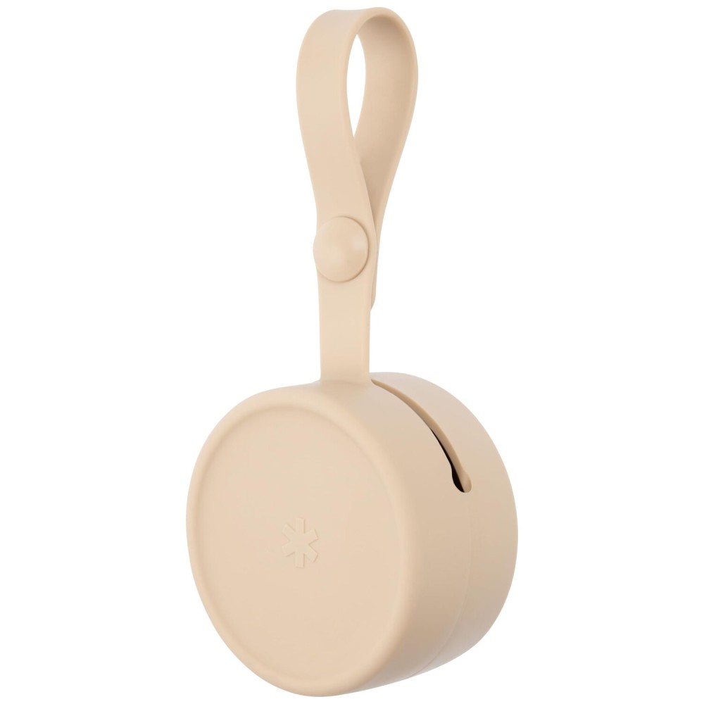 Skip Hop Baby Silicone Pacifier Holder Case with Easy-Access Opening and Strap, Fits 2 Pacifiers, Oat