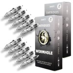 Wormhole Tattoo Needles 20Pcs 13RS Disposable Tattoo Cartridge Needles Round Shader for Tattoo Gun Cartridge Machine Permanent Makeup (1013RS)