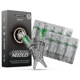 Wormhole Tattoo Needles 20Pcs 3RS Disposable Tattoo Cartridge Needles Round Shader for Tattoo Gun Cartridge Machine Permanent Makeup (1003RS)