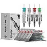 Wormhole Tattoo Cartridge Needles Long Taper 50pcs Assorted Disposable Tattoo Needle Cartridges Mixed 3RL 7RL 7RS 7RS 9RM 9M1 Round Liner Shader Magnum Round Magnum(12)