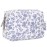 Narwey Small Cute Floral Makeup Bag for Purse Mini Cosmetic Bag Travel Makeup Pouch Zipper Pouch Cute Make up Bags with Compartments for Women Girls (Little Grayish Blue Flower, Small)