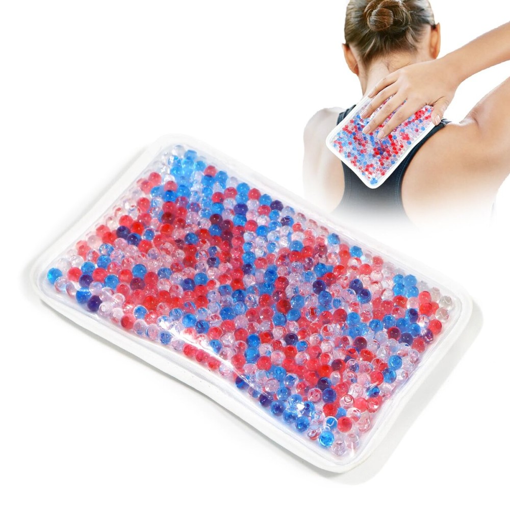 Gel Beads Ice Pack Ice Bag with Strap-1 Pack Reusable Hot & Cold Pack Compress for Knee, Shoulder, Foot, Back, Ankle, Neck, Hip, Elbow, Wisdom Tooth-7.76\'\'x4.93\'\'