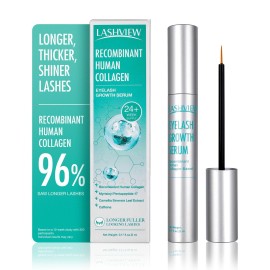 LASHVIEW Eyelash Growth Serum (0.17fl.oz / 5ml) - Premium Lash Enhancer for Longer, Thicker, Fuller Lashes - Strengthens & Conditions Lashes - Safe & Effective Formula for Visible Results in 2 Weeks