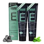 MasterMedi Nano Hydroxyapatite Whitening Toothpaste with Xylitol, Charcoal & Spearmint - Fluoride & SLS Free, Remineralizing Formula for Sensitive Teeth, Enamel Repair, 4 oz (Pack of 2)