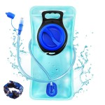 Hydration Bladder, 2.5L Water Bladder for Hiking Backpack Leak Proof Water Reservoir Storage, 2.5 Liter BPA-Free Water Pouch Hydration Pack Replacement for Biking Climbing Cycling Running, Blue