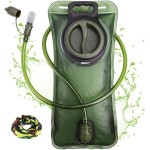 Hydration Bladder, 2.5L Water Bladder for Hiking Backpack Leak Proof Water Reservoir Storage, 2.5 Liter BPA-Free Water Pouch Hydration Pack Replacement for Biking Climbing Cycling Running, Green