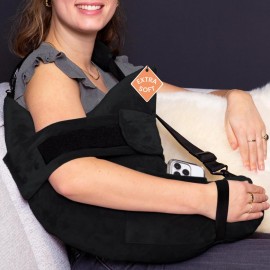 MOYOAMA Post Shoulder Surgery Pillow with Straps & Pocket- Rotator Cuff Pillows for Sleeping, After Shoulder Surgery Must Haves, Side Sleeping Arm Support Post-op, Rotator Cuff Recovery Accessories