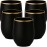 40 count Unbreakable Stemless Plastic Wine Champagne Whiskey Glasses Elegant Durable Disposable Indoor Outdoor Ideal for Home, Office, Bars, Wedding, 12 Ounce Cups Black Gold Rim Matte