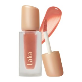 Laka Fruity Glam Tint, 4.5g/0.15oz, Glowing Lip Stain with Wide Color Spectrum, Hydrating & Lightweight Texture, Long-Lasting Bold Stain, Non-Sticky, Vegan, K-Beauty (125 Mango)