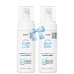 ETUDE SoonJung pH 6.5 Whip Cleanser Duo Set| Mild Micro Foaming Face Wash for Sensitive Skin, Panthenol, Madecassoside for Soothing, Barrier Repair, Vegan Certified, Non-comedogenic, 10.14 Fl Oz