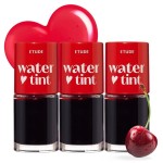 ETUDE Dear Darling Water Tint Cherry Ade 3 SET (9g*3) | Vivid Color Lip Stain with Moisturizing Weightless & Non-sticky Finish Lip Stain | Smudge-proof & Lightweight | Korean Makeup, Perfect for Gift