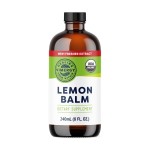 Vimergy Organic Lemon Balm Tincture Herbal Supplement - 175 mg of 10:1 Lemon Balm Extract per Serving, can be Used in Tea - USDA Certified Organic, Non-GMO, Alcohol-Free - 240 mL (1 mL/Serving)