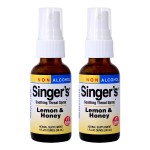 Herbs Etc. Singer\'s Saving Grace Lemon & Honey - Herbal Remedy Spray Aids Throat Health - Soothing Hydrating Throat Support - Throat Relief Spray with Licorice - 1 fl oz (About 75 Servings) - 2 Pack