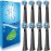 8 Pack Replacement Heads Compatible with Oral B iO Toothbrushes, Brush Heads for Oral-B iO 2/3/4/5/6/7/8/9/10/7G Series, with Covers, Black