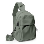 SEAFEW Green Sling Crossbody Backpack Shoulder Bag for Men Women - Small One Strap Sling Bag Fanny Pack Daypack, Waterproof Nylon Chest Bag for Motorcycle Hiking Travel Gym Sport