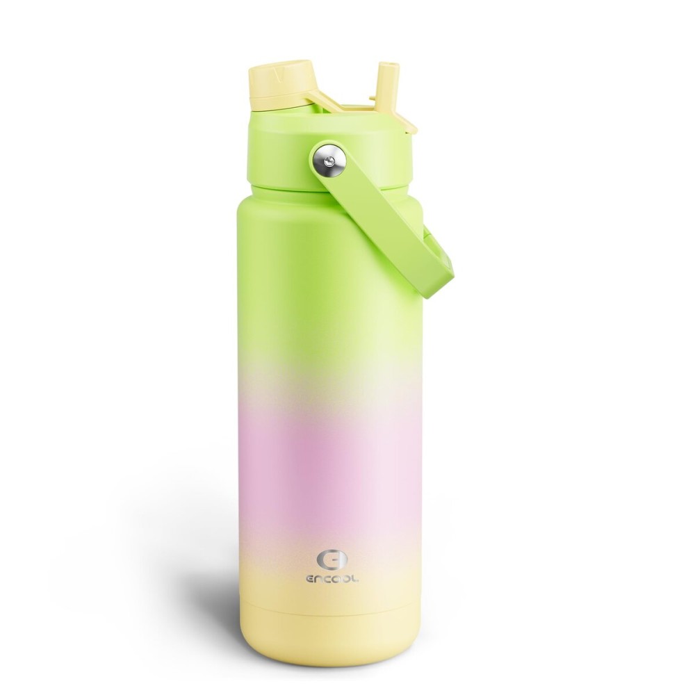 ENCOOL Insulated Water Bottle with Straw Stainless Steel Water Bottle, Leak-Proof, BPA-Free, Double Wall Vacuum Keeps Cold for 24 Hours for Sports, Travel, School (32 oz, Morning Dew)