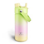 ENCOOL Insulated Water Bottle with Straw Stainless Steel Water Bottle, Leak-Proof, BPA-Free, Double Wall Vacuum Keeps Cold for 24 Hours for Sports, Travel, School (18 oz, Morning Dew)