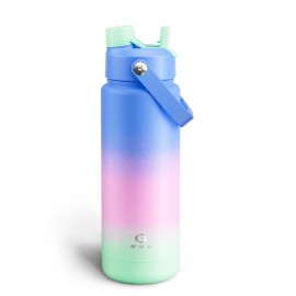 ENCOOL Insulated Water Bottle with Straw Stainless Steel Water Bottle, Leak-Proof, BPA-Free, Double Wall Vacuum Keeps Cold for 24 Hours for Sports, Travel, School (32 oz, Frosted Lilac)