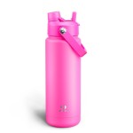 ENCOOL Insulated Water Bottle with Straw Stainless Steel Water Bottle, Leak-Proof, BPA-Free, Double Wall Vacuum Keeps Cold for 24 Hours for Sports, Travel, School (32 oz, Persian Rose)