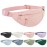 Frenou Large Waist Bag With 4-Zipper Pockets-Fanny Pack For Women And Man-Crossbody Belt Bag With Adjustable Strap For Travel Running Hiking Walking Workout Light Pink