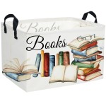 Sanjiaofeng Rectangular Kids Basket Book Storage Bins,Boys and Girls Storage Basket with Handles.Clothers,Toys,Books,Kid\'s Gifts Bins. (Book)