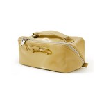 EACHY Makeup Bag, Large Capacity Cosmetic Bags for Women, Waterproof Pearl-Sheen PU Toiletry Bag with Flat-Open Design and Makeup Brush Organizer