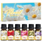SALKING Essential Oils Gift Set, 100% Pure Fragrance Oil Aromatherapy Essential Oils Set,Premium Scented Oils for Oil Diffusers 6 x 10 ML - Jasmine, Neroli, Honeysuckle, Peony, Geranium, Freesia