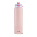 Ello Pop & Fill 22oz Stainless Steel Water Bottle with Quick Fill Technology, Double Walled and Vacuum Insulated Metal, Leak Proof Locking Lid, Sip and Chug, Reusable, BPA Free, Heavenly Hues