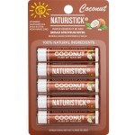 Mineral SPF 30 Vegan Lip Balm by Naturistick | Broad Spectrum UVA/UVB Sunscreen Protection with Zinc Oxide | 100% Natural, Coral-Friendly Formula | Oxybenzone Free | 5-Pack Coconut | Made in USA