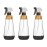 Full Circle Bottle Service-Refillable Glass Spray Bottle-Versatile Stream & Mist Options,Bamboo with Protective Silicone Boot-Ideal for Non-Toxic Cleaning Solutions & Plant Care,16oz Gray,3 Pack