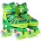 NEMONE Roller Skates for Boys Kids Ages 4-6 5-8 6-12 8-12 with 4 Sizes Adjustable Light up Wheels, Todder Beginner Rollerskates Indoor Outdoor Sports Green S