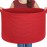 MEGASKET Extra Large Red Basket for Organizing, 22 X 22 X 14 Woven Cotton Rope Bins for Blankets, Baby Nursery Wicker Laundry Basket, Kids Dog Toy Storage Box, Big Red Living Room Decor Organizer