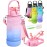 EnergyBud Half Gallon Water Bottle With Straw | Eastman Tritan Material: Food-Safe | Dishwasher Safe, No BPA, BPS, DEHP | Jug w/ 6-in-1 Cap | Leakproof 74.3 Oz Water Bottle (2.2 L)