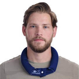 KOOLGATOR Evaporative Cooling Neck Wrap - Reusable Neck Cooler with Long Lasting Relief During Hot Weather Activities, Sports, & Outdoor Work, Navy Blue, 3 Pack