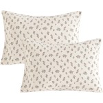 NTBAY 2 Pack 100% Natural Jersey Cotton Toddler Pillowcases, Super Soft and Breathable Travel Pillow Cases with Envelope Closure for Nursery, 13x18 Inches, Pink and Ivory Floral