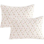 NTBAY 2 Pack 100% Natural Jersey Cotton Toddler Pillowcases, Super Soft and Breathable Travel Pillow Cases with Envelope Closure for Nursery, 13x18 Inches, Pink and White Floral